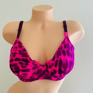 NWT PINK BY VS 36C HOT PINK & BLACK PUSH UP BRA.
